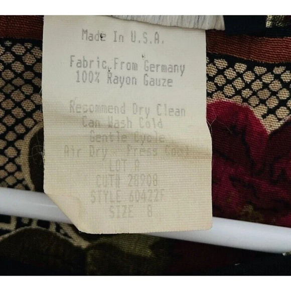 Vintage Carole Little Pullover Tinic 8 Floral Retro 70s Style Boho Flowy Hippie - Picture 4 of 7